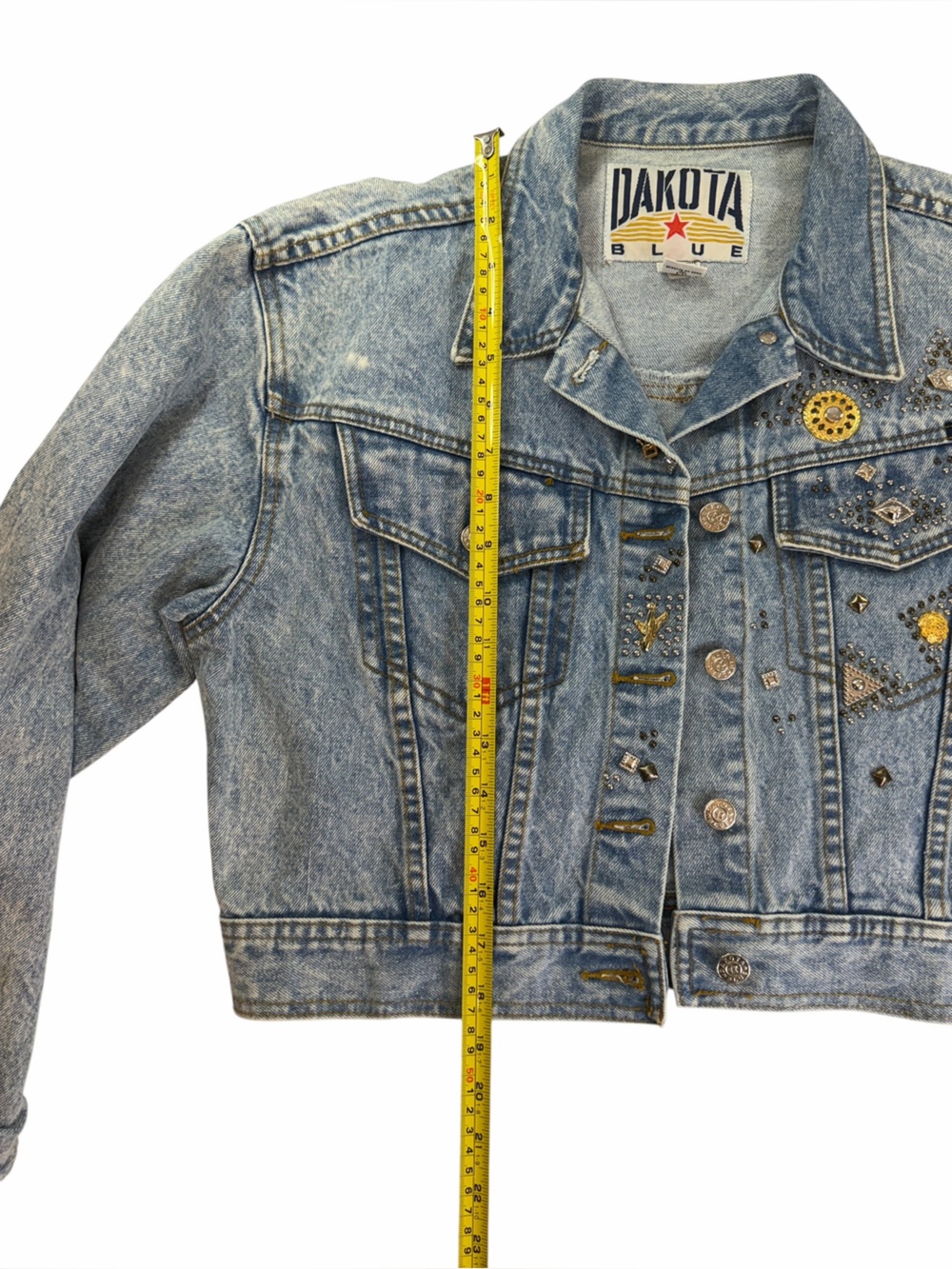 Dakota Light Wash Embellished Women's Denim Jeans And Jacket - Picture 2 of 16